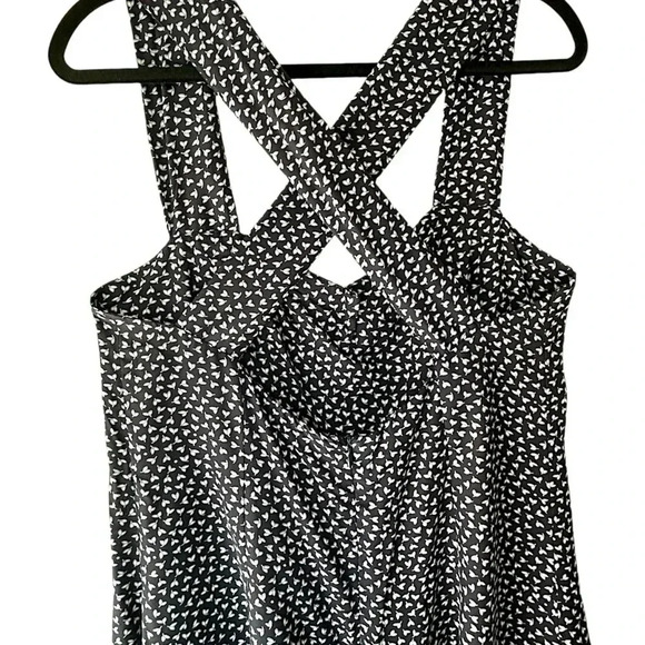 BANANA REPUBLIC NWOT SLEEVELESS DRESS CROSSOVER STRAPS NAVY BLUE WHITE | 12 - Picture 3 of 7